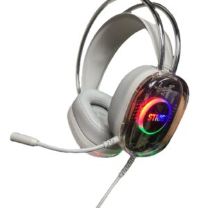AUDIFONO CON MICROFONO STRIG GH-580 BLANCO/GRIS USB 7.1 RGB