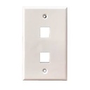 FACE PLATE NETLINKS 2 PUERTOS BLANCO