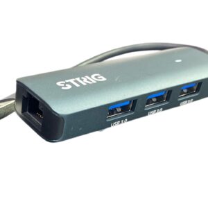HUB STRIG USB 3.0 3 PUERTOS + RJ45 GIGABIT BS-LH04