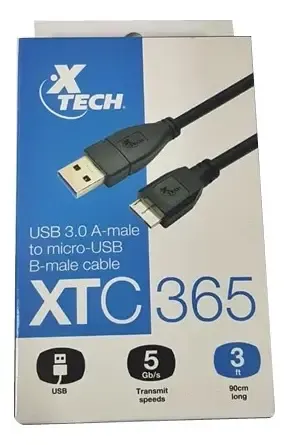 CABLE USB A A USB MICRO B 3.0 XTECH XTC-365