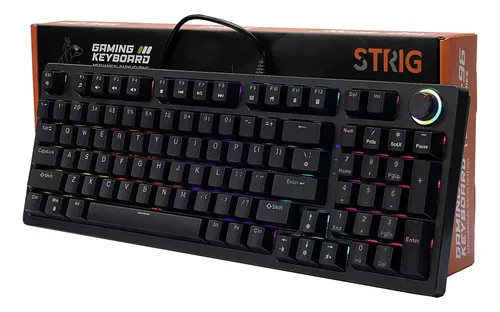 TECLADO STRIG KML-96 MECANICO USB RGB BLUE SWITCH ANTI GHOST - Imagen 5