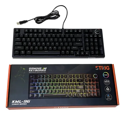 TECLADO STRIG KML-96 MECANICO USB RGB BLUE SWITCH ANTI GHOST - Imagen 4