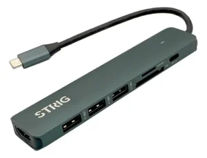 HUB STRIG USB C (3 PUERTOS USB+C+MICRO SD+HDMI 4K) BS-HC703