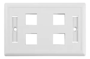 FACE PLATE 4 PUERTOS BLANCO STRIG / NETLINKS