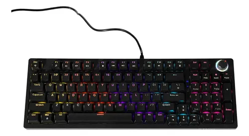 TECLADO STRIG KML-96 MECANICO USB RGB BLUE SWITCH ANTI GHOST - Imagen 2