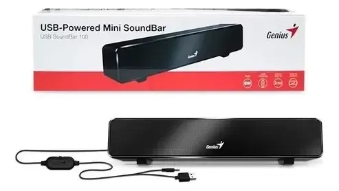 CORNETA SPEAKER GENIUS BARRA MINI SOUNDBAR 100 3.5MM USB - Imagen 2
