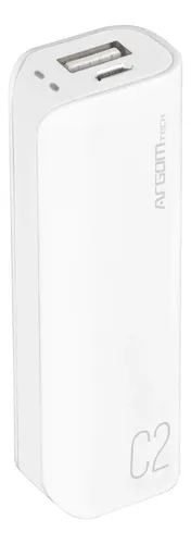 POWER BANK ARGOM 2500MAH 2USB/ BLANCO