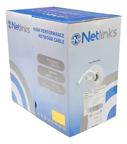 CABLE UTP CAT 5E NETLINKS 100% 100M CAB-5E-100