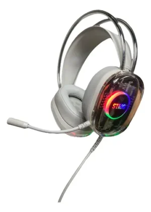 AUDIFONO CON MICROFONO STRIG GH-580 BLANCO/GRIS USB 7.1 RGB