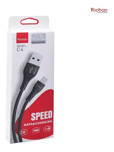 CABLE USB A LIGHTNING YOOBAO C4 1MT - Imagen 2