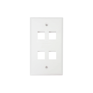 FACE PLATE WIREPLUS 4 PUERTOS BLANCO