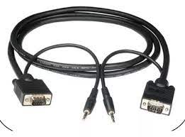 CABLE VGA A VGA CON AUDIO MACHO MACHO 3M
