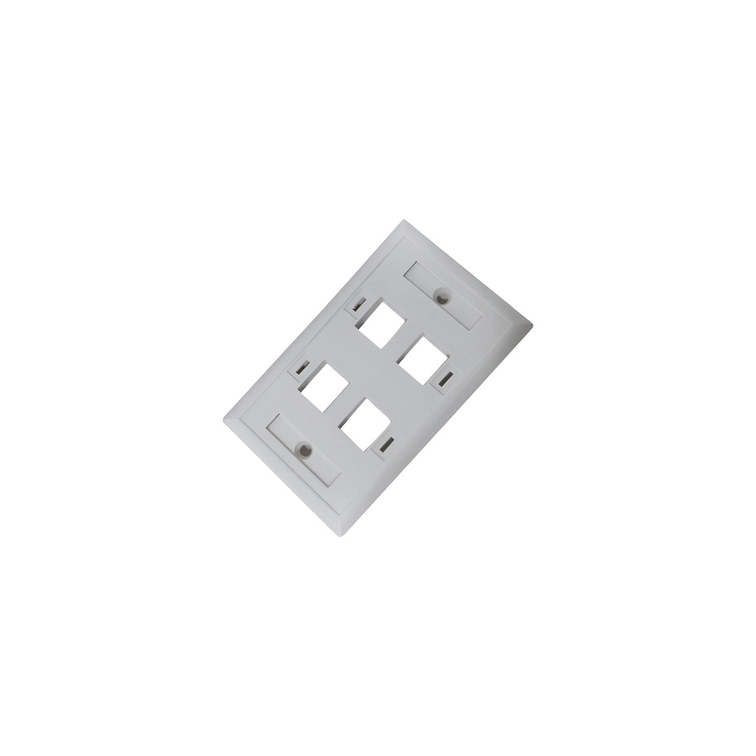 FACE PLATE NETLINKS 4 PUERTOS BLANCO