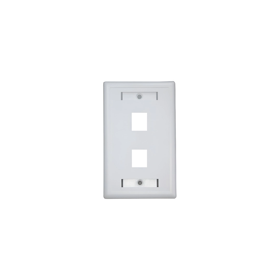 FACE PLATE NETLINKS 2 PUERTOS BLANCO