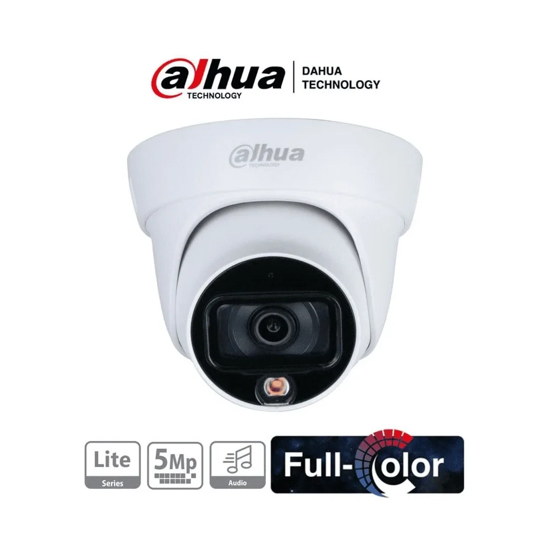 CAM DAHUA 5MP DOMO 2.8 METAL AUDIO LED DH-HAC-HDW1509TLQN-A-LED