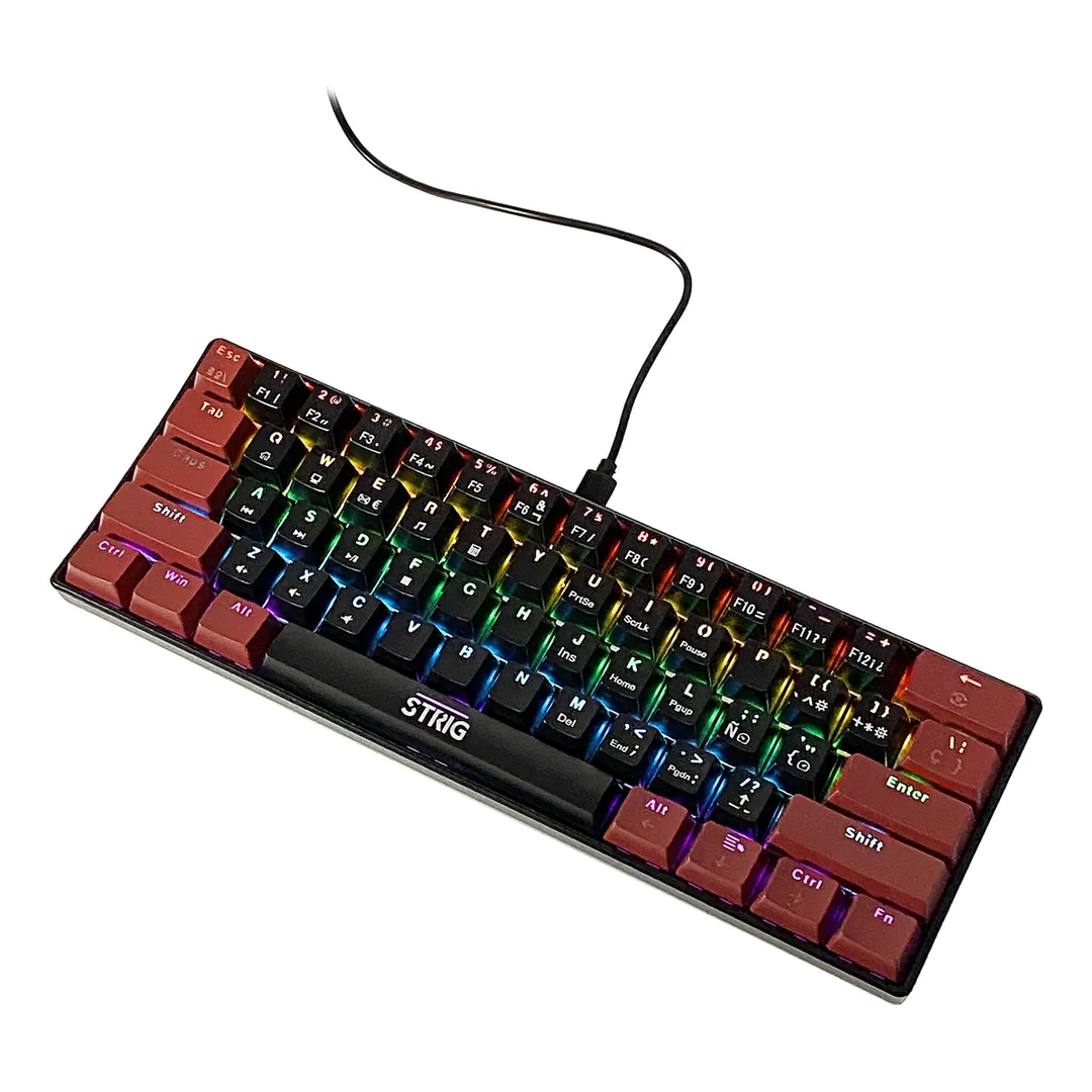 TECLADO STRIG KML-61 MECANICO USB RGB RED SWITCH ANTI GHOST - Imagen 2