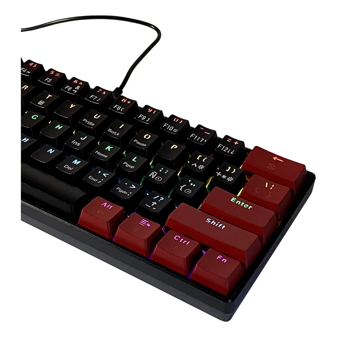 TECLADO STRIG KML-61 MECANICO USB RGB RED SWITCH ANTI GHOST - Imagen 3
