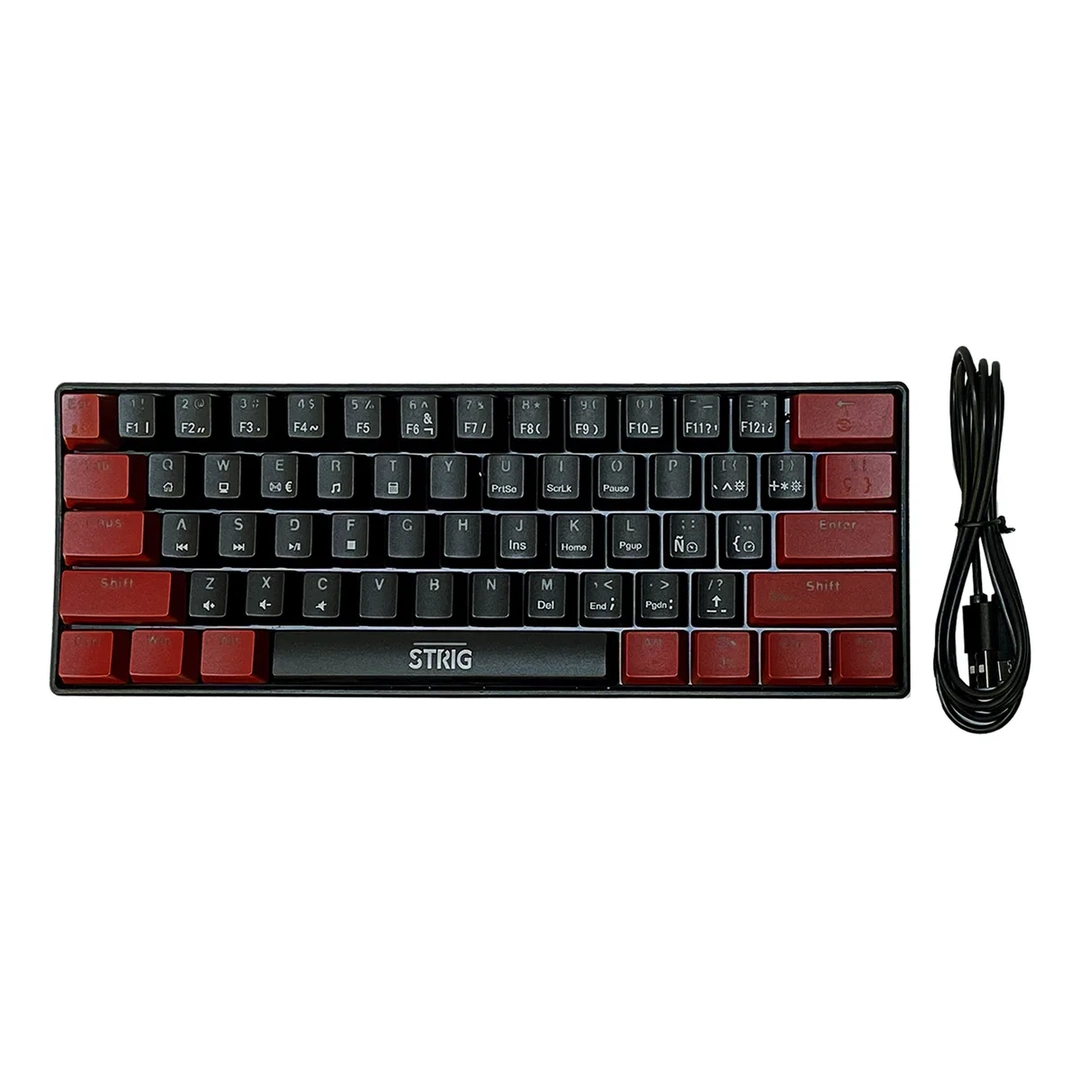 TECLADO STRIG KML-61 MECANICO USB RGB RED SWITCH ANTI GHOST - Imagen 4