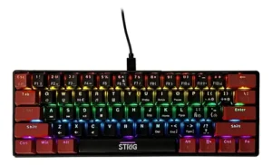 TECLADO STRIG KML-61 MECANICO USB RGB RED SWITCH ANTI GHOST