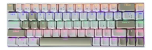 TECLADO STRIG KML-68 BLANCO MECANICO USB RGB RED SWITCH ANTI GHOST