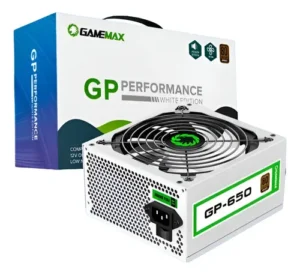 FUENTE DE PODER 650W GAMEMAX WHITE CERTIFICADA BRONZE GP650W