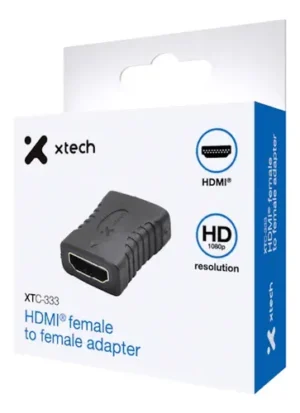 ADAPTADOR HDMI HEMBRA A HDMI HEMBRA XTECH XTC-333