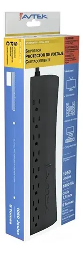 REGLETA PROTECTOR EQUIPOS AVTEK 8 TOMAS SPC-MPA-8T515 - Imagen 2