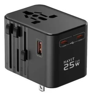 ADAPTADOR CARGADOR UNIVERSAL PARA VIAJERO 25W HAVIT UCT700