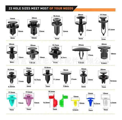 KIT AUTOMOTRIZ BROCHE GRAPA CLIPS 725 UNID - Imagen 3