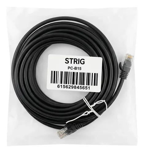 CABLE PATCH CORD CAT6 CCA OUTDOOR 15 MTS STRIG PC-B15 - Imagen 2