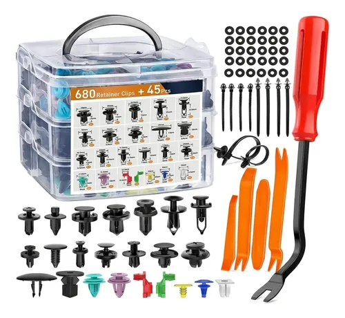 KIT AUTOMOTRIZ BROCHE GRAPA CLIPS 725 UNID