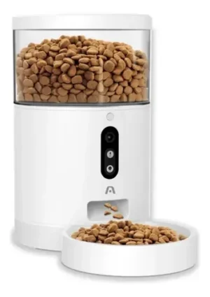 DISPENSADOR ALIMENTADOR PARA MASCOTA MARCA ARGOM 4L SMART  BLANCO ARG-SV-8071WT