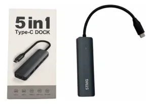 HUB STRIG USB  (5 PUERTOS HDMI + USB A + USB C 4K) BS-HC506