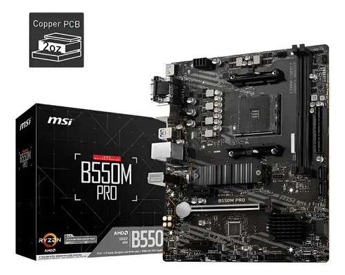 TARJETA MADRE MSI B550M PRO MATX AM4